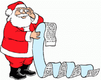 Santa Looking Over Names Of Poor And Dying Kids