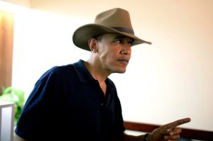 President Obama In His Iconic Fedora